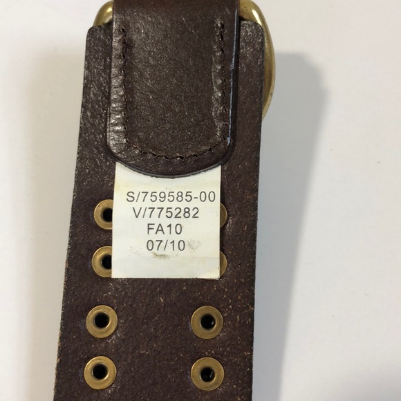 Banana Republic brown leather rivet belt size med. - Picture 3 of 4